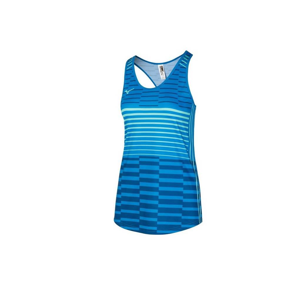 Camiseta De Tirantes Mizuno Team Mujer Azules Baratas NJVE-63720